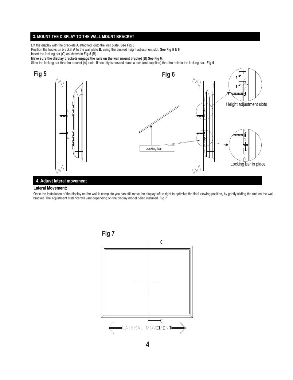 Fig 5 fig 6, Fig 7 | PDR Mounts pdm110thn User Manual | Page 4 / 4