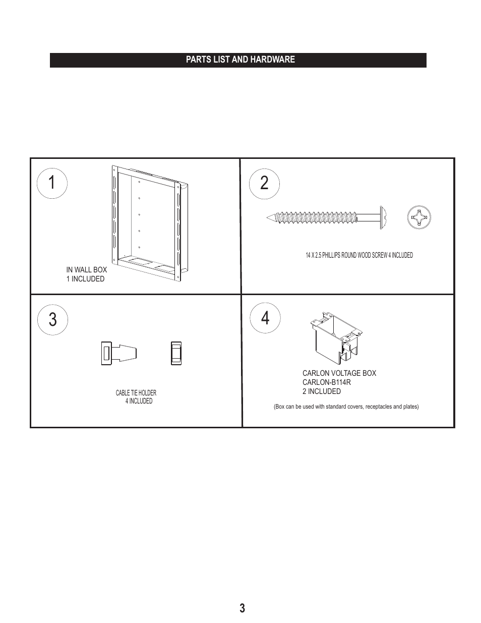 PDR Mounts iwbb1614 User Manual | Page 3 / 6