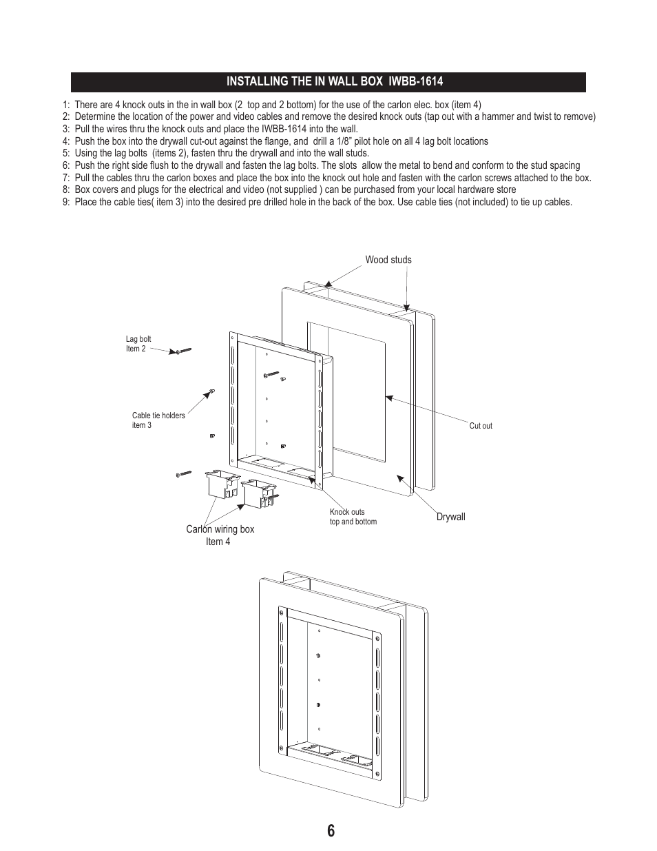 PDR Mounts iwbb1614 User Manual | Page 5 / 6