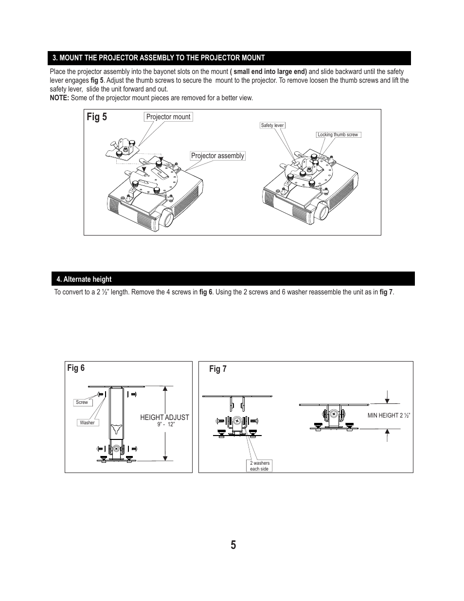 Fig 5, Fig 6 fig 7 | PDR Mounts upm50 User Manual | Page 5 / 5