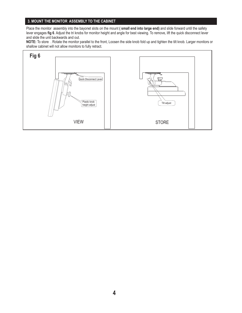 Fig 6 | PDR Mounts UCMM50 User Manual | Page 4 / 4