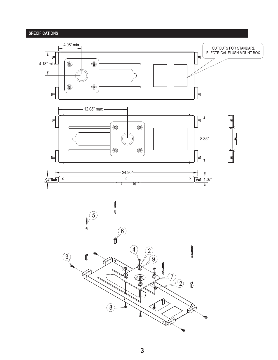 PDR Mounts fcp50 User Manual | Page 3 / 7