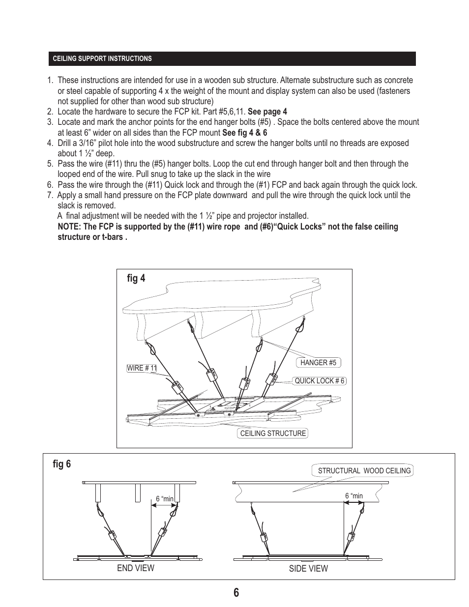 Fig 6, Fig 4 | PDR Mounts fcp50 User Manual | Page 6 / 7