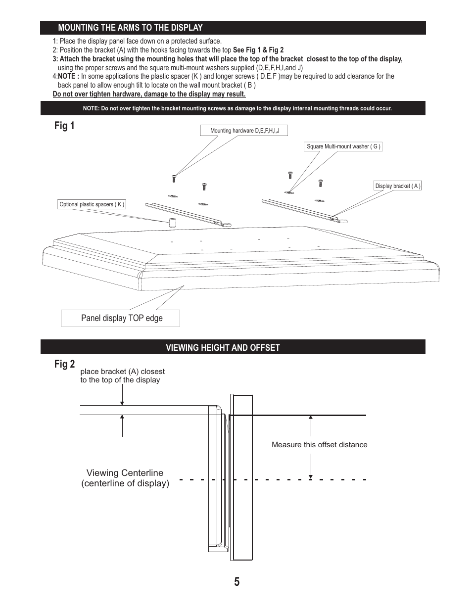 Fig 1 fig 2 | PDR Mounts pstm3039 User Manual | Page 5 / 7