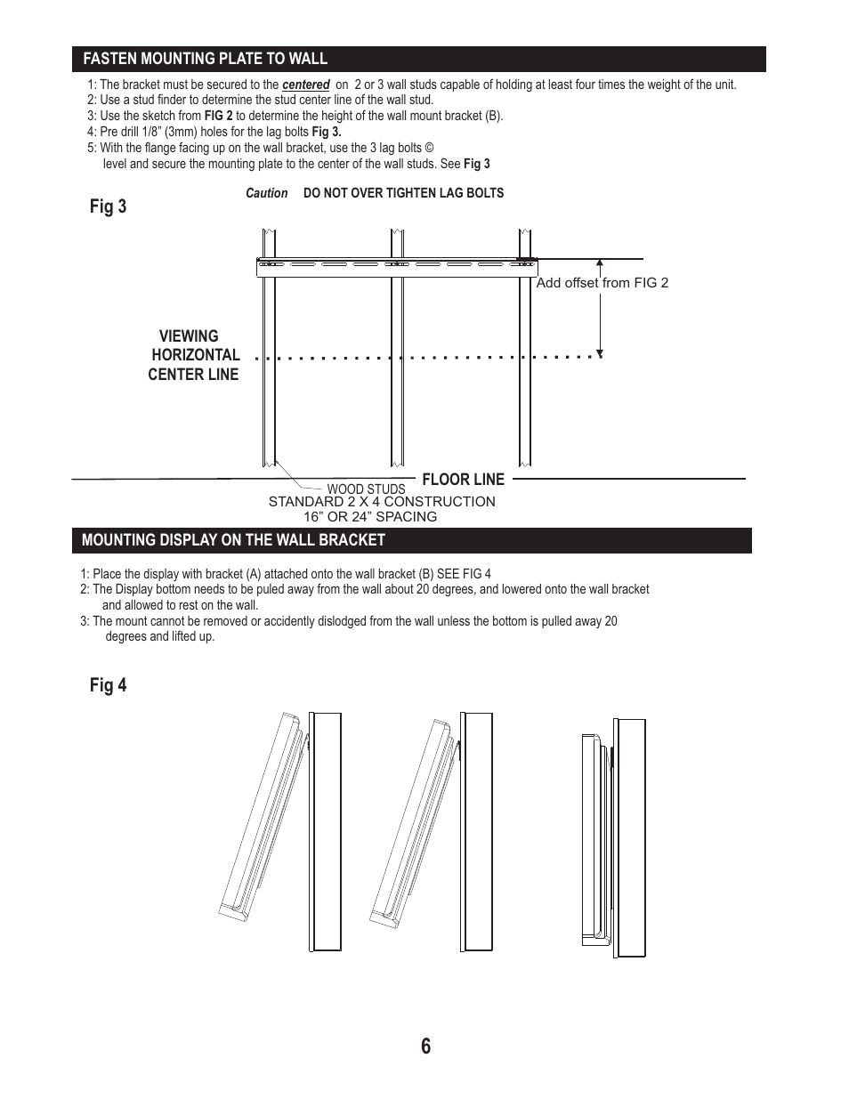 Fig 3 fig 4 | PDR Mounts pstm4060 User Manual | Page 6 / 7