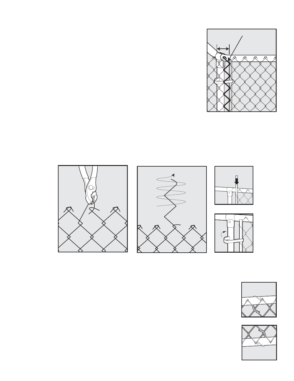 Coupez le grillage, Fixation du grillage | Petsafe 2-in-1 Dog Kennel User Manual | Page 16 / 28