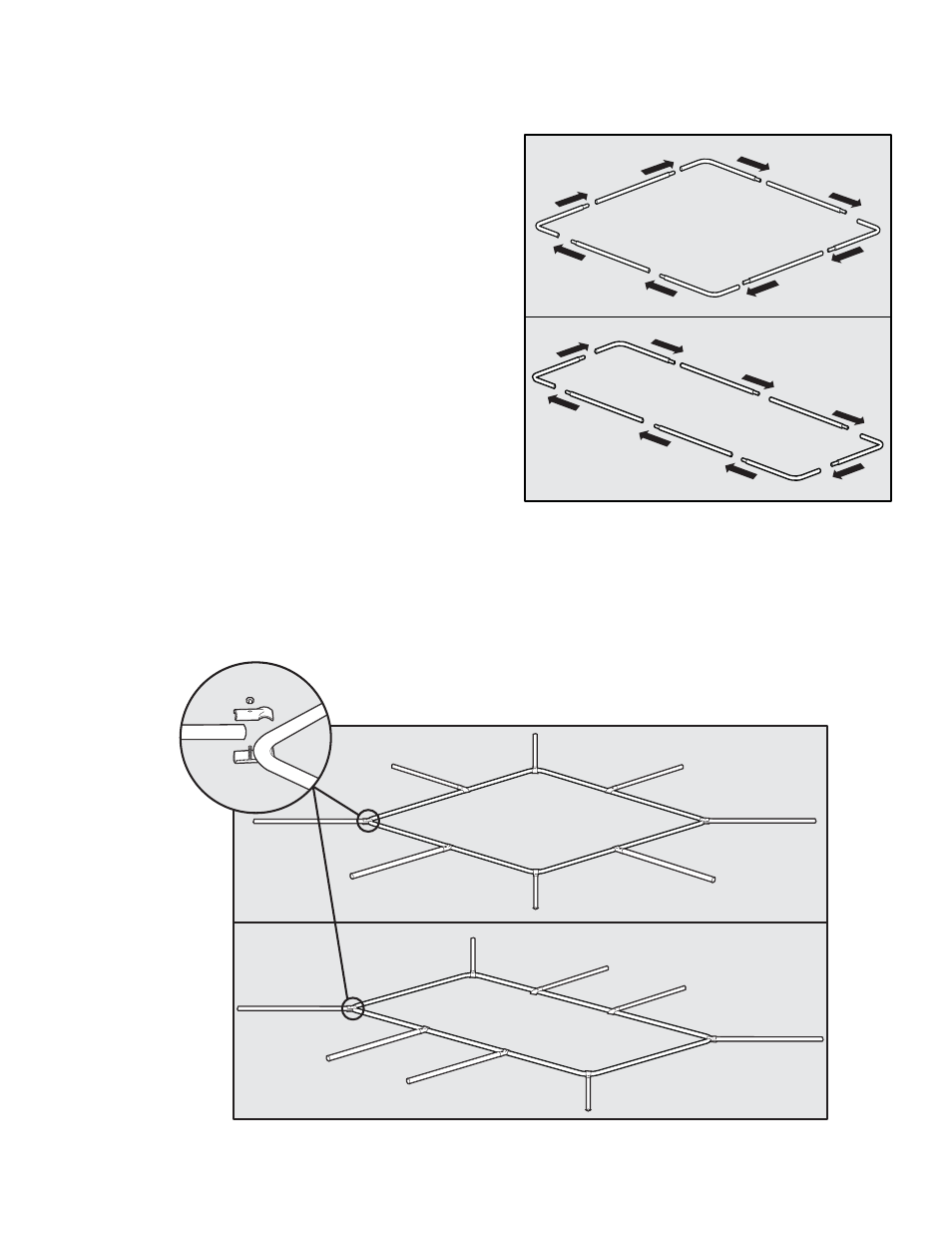 Conecte la estructura inferior, Añada los postes | Petsafe 2-in-1 Dog Kennel User Manual | Page 20 / 28