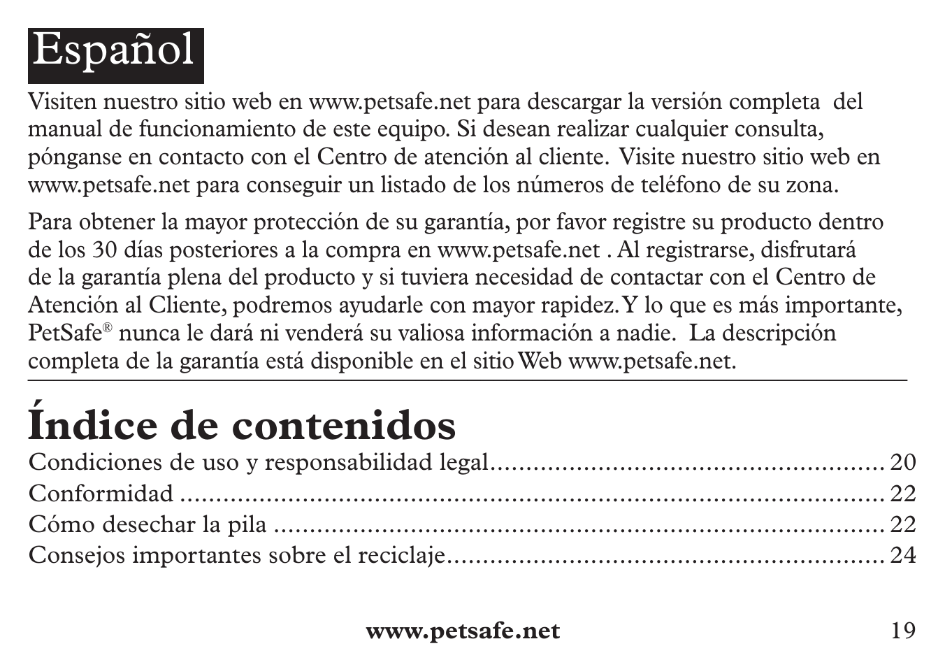Petsafe 250 m Add-A-Dog® Extra Receiver Collar User Manual | Page 19 / 36