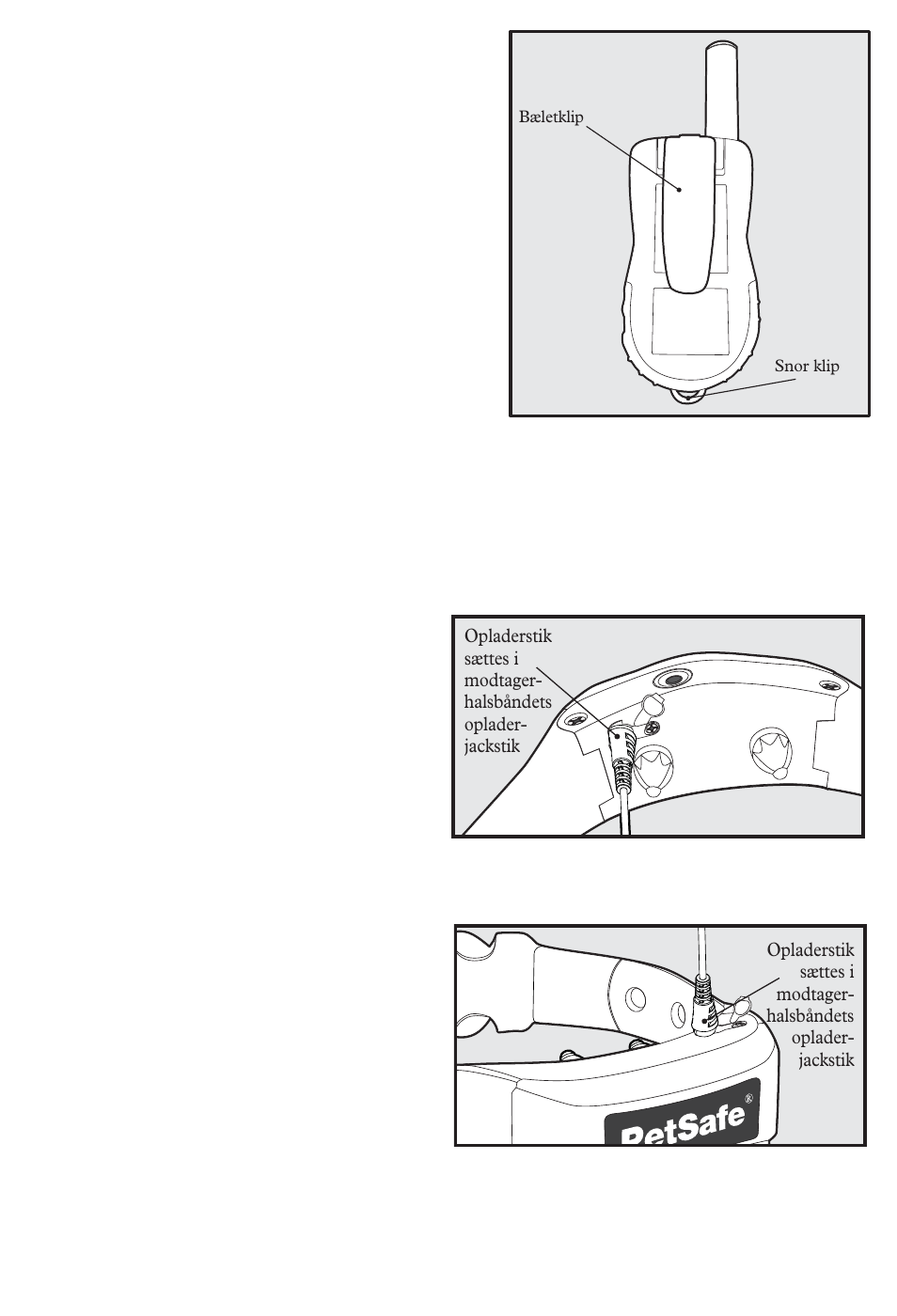 Klargør modtagerhalsbånd, Trin, Bælteklip til fjern- kontrolsenderen | Petsafe 350 m Add-A-Dog® Extra Receiver Collar User Manual | Page 147 / 164