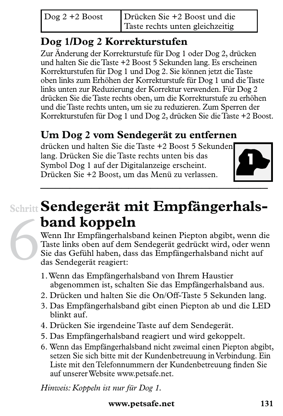 Sendegerät mit empfängerhals- band koppeln | Petsafe 350 m Little Dog Deluxe Remote Trainer User Manual | Page 131 / 164