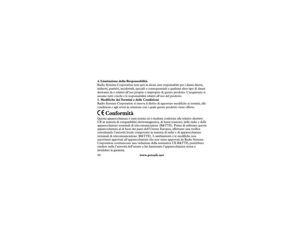 Conformità | Petsafe 400 m Remote Trainer Add-A-Dog User Manual | Page 90 / 92