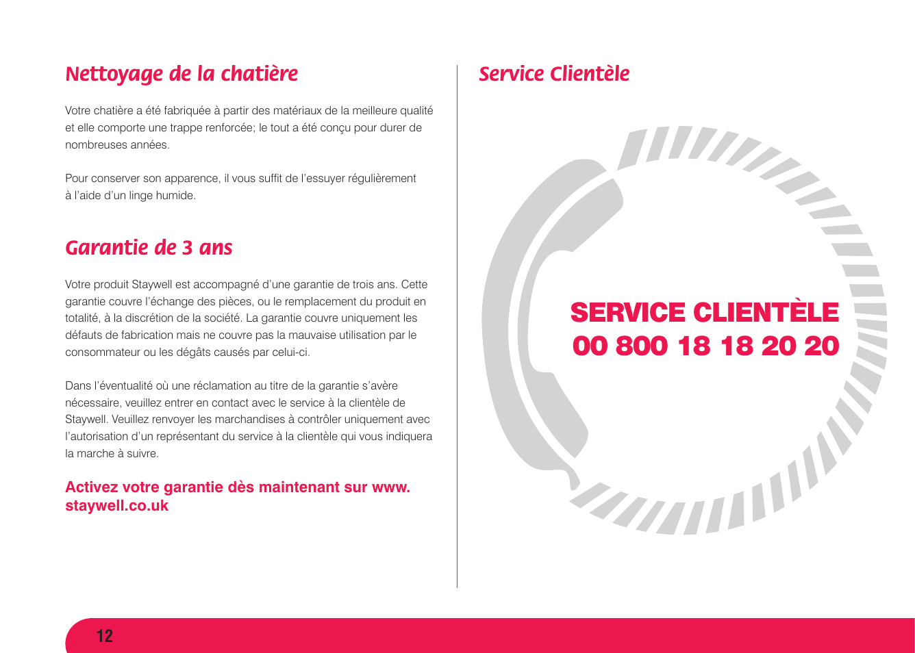 Service clientèle | Petsafe Aluminium Pet Door User Manual | Page 13 / 40