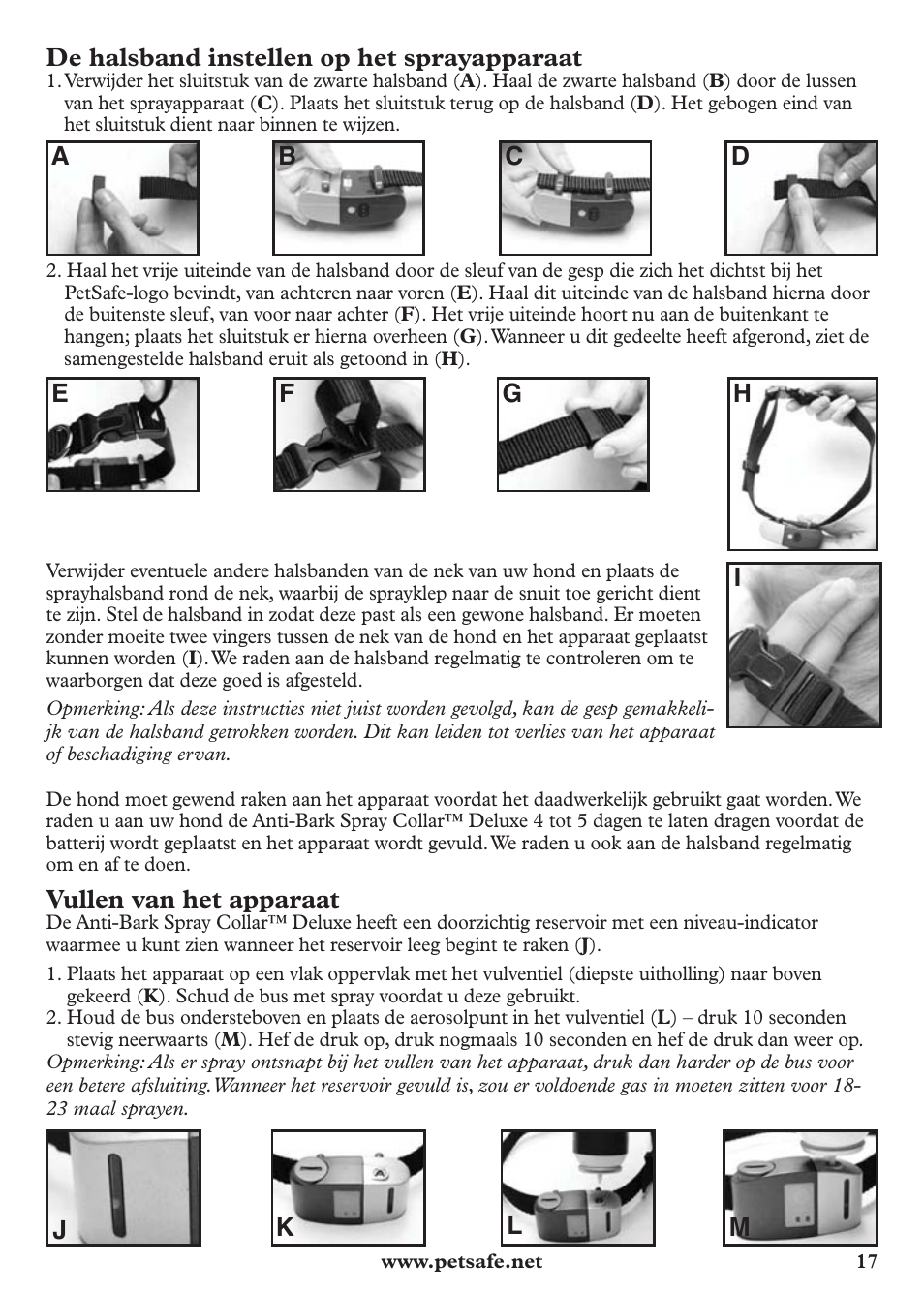 Petsafe Anti-Bark Spray Collar User Manual | Page 17 / 44