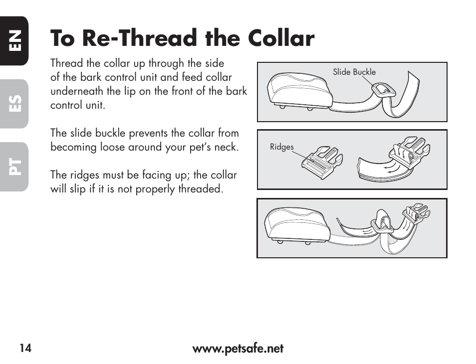 En es pt | Petsafe Barkender Bark Control Collar User Manual | Page 14 / 72