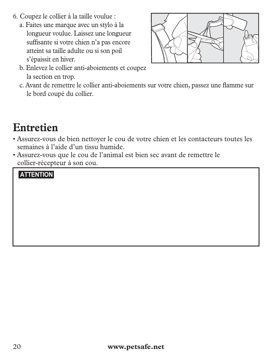 Entretien | Petsafe Basic Bark Control Collar User Manual | Page 20 / 80