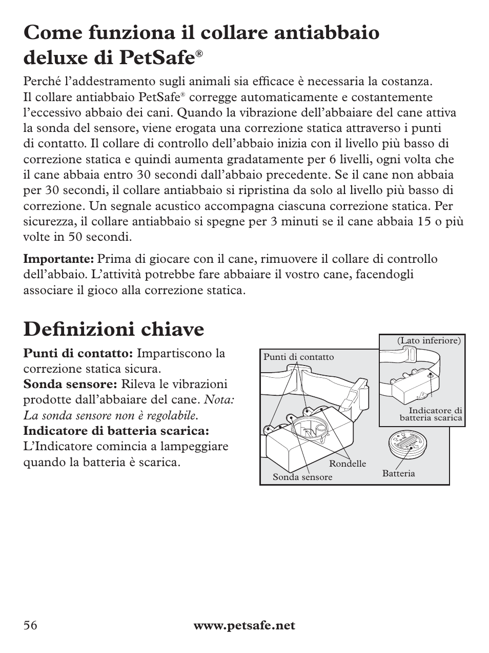 Defi nizioni chiave | Petsafe Basic Bark Control Collar User Manual | Page 56 / 80