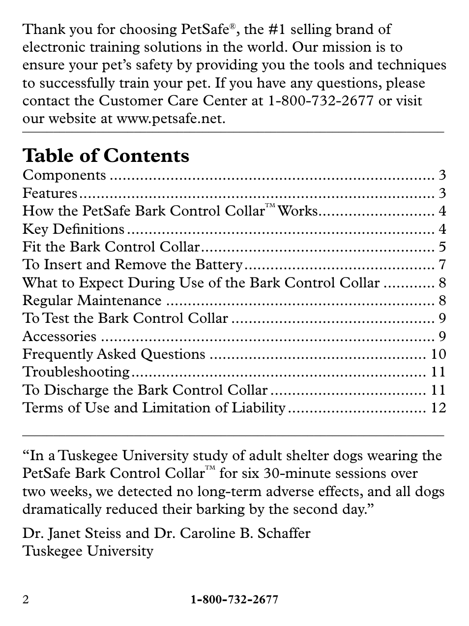Petsafe Basic Bark Control Collar User Manual | Page 2 / 12