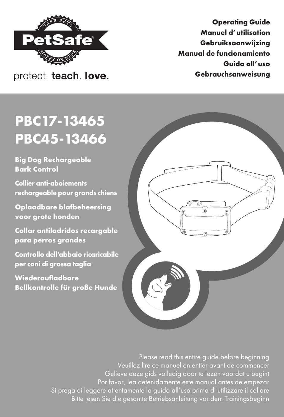 Petsafe Big Dog Rechargeable Bark Control User Manual | 88 pages