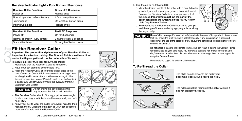 Fit the receiver collar, Step | Petsafe Big Dog Remote Trainer User Manual | Page 7 / 15