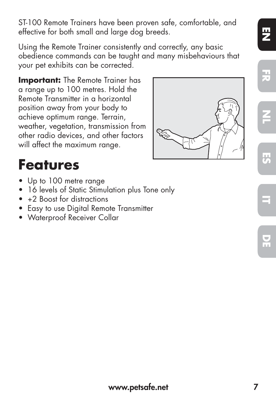 Features | Petsafe Big Dog Remote Trainer User Manual | Page 7 / 200