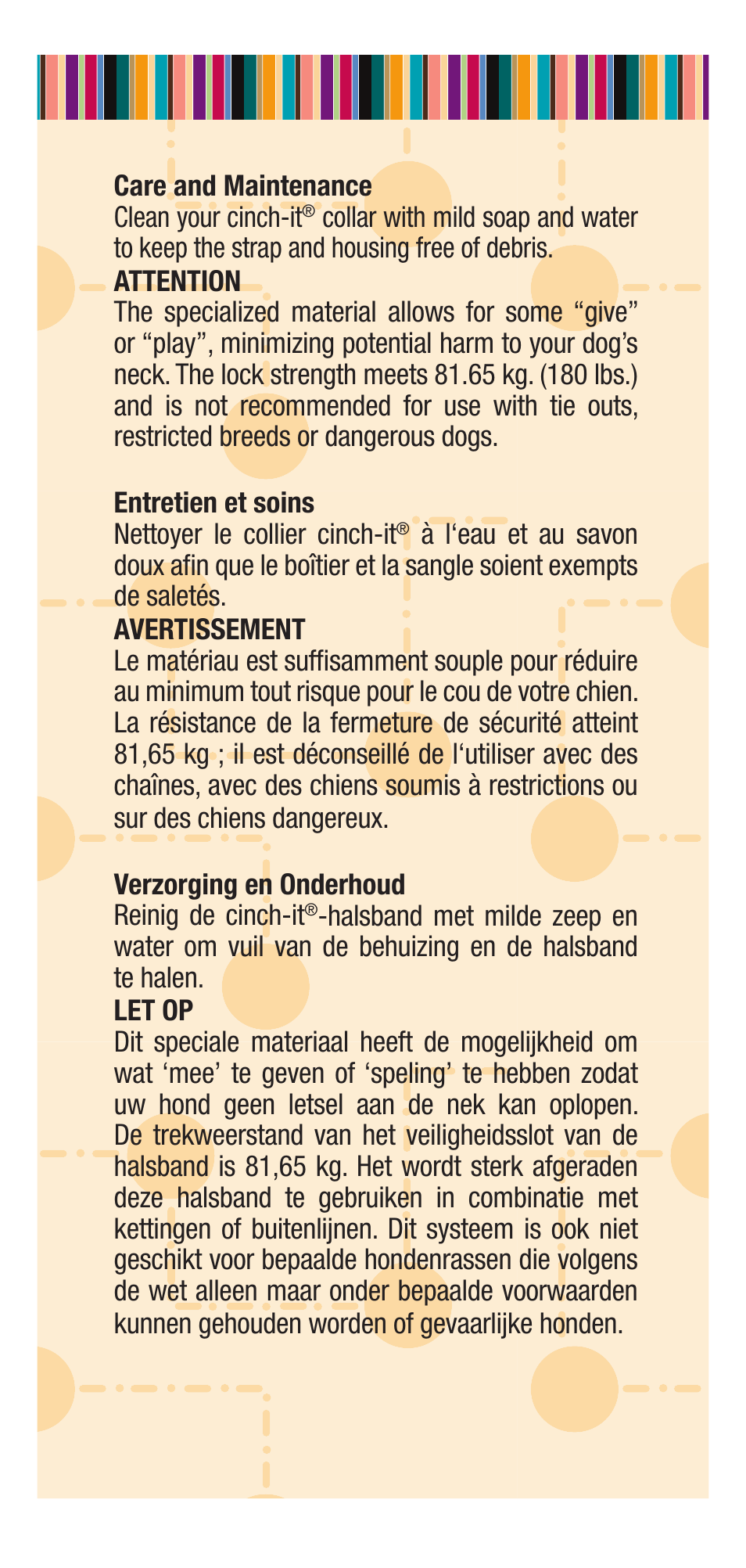 Petsafe cinch-it Collar User Manual | Page 18 / 20