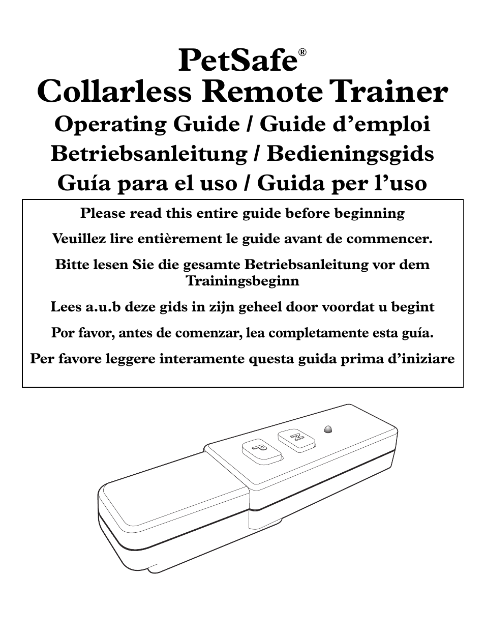 Petsafe Collarless Remote Trainer User Manual | 88 pages
