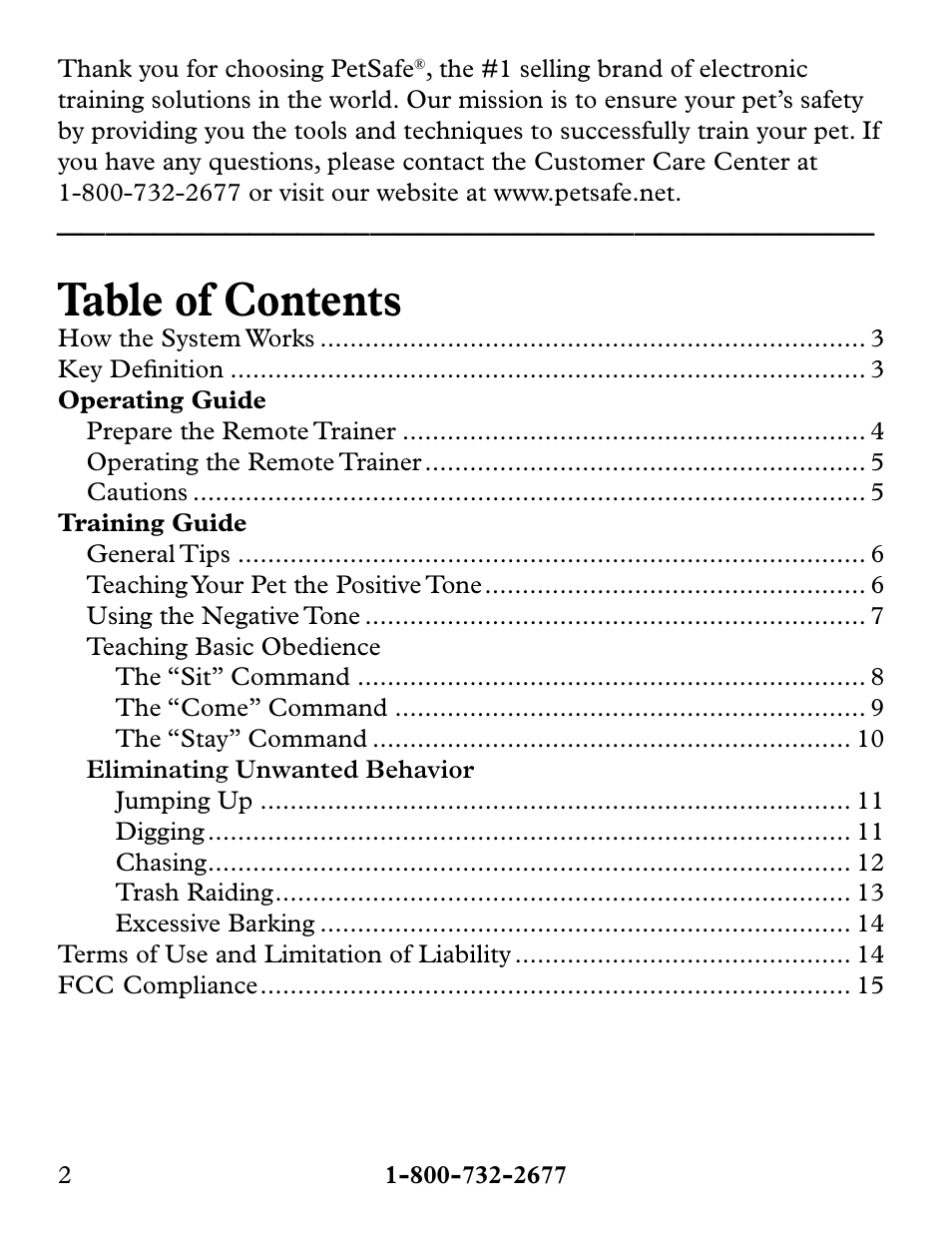 Petsafe Collarless Remote Trainer User Manual | Page 2 / 16