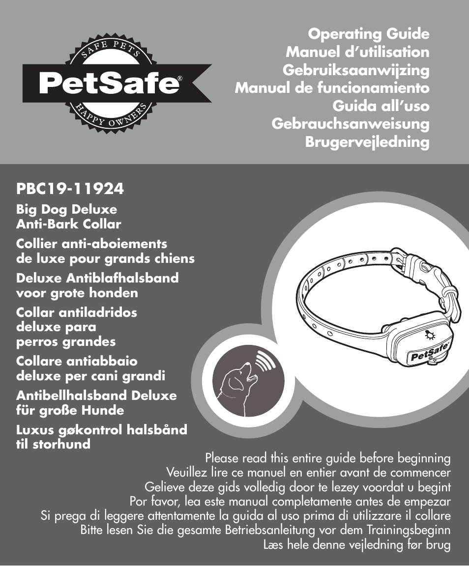 Petsafe Deluxe Big Dog Bark Control User Manual | 120 pages