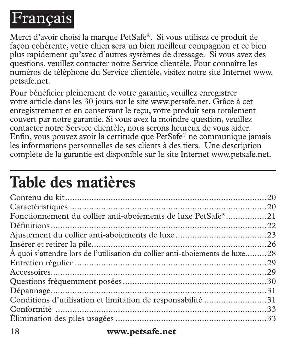 Petsafe Deluxe Big Dog Bark Control User Manual | Page 18 / 120