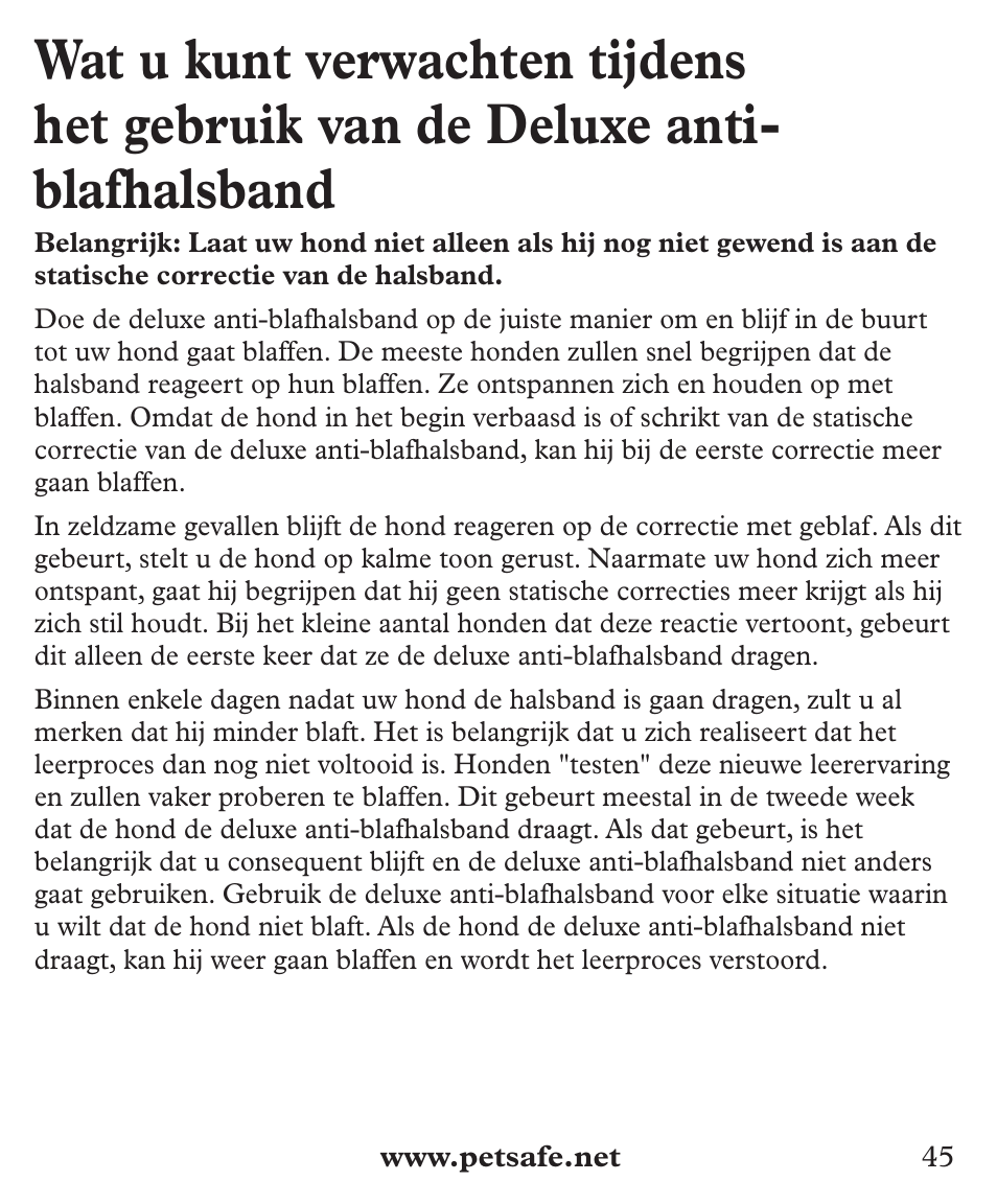 Petsafe Deluxe Big Dog Bark Control User Manual | Page 45 / 120