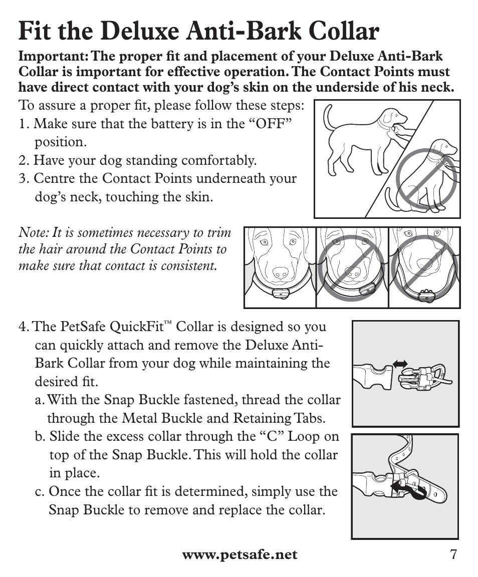 Fit the deluxe anti-bark collar | Petsafe Deluxe Big Dog Bark Control User Manual | Page 7 / 120