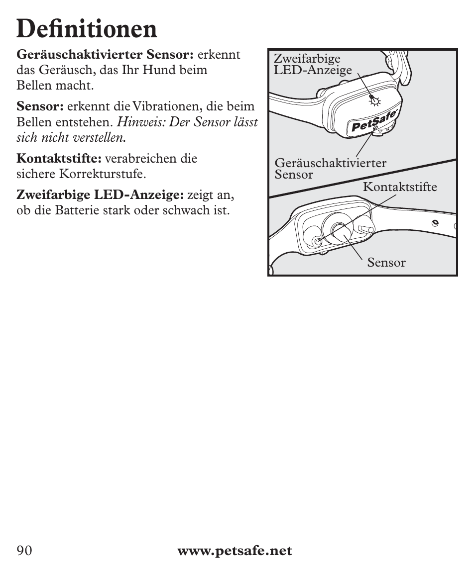 Defi nitionen | Petsafe Deluxe Big Dog Bark Control User Manual | Page 90 / 120