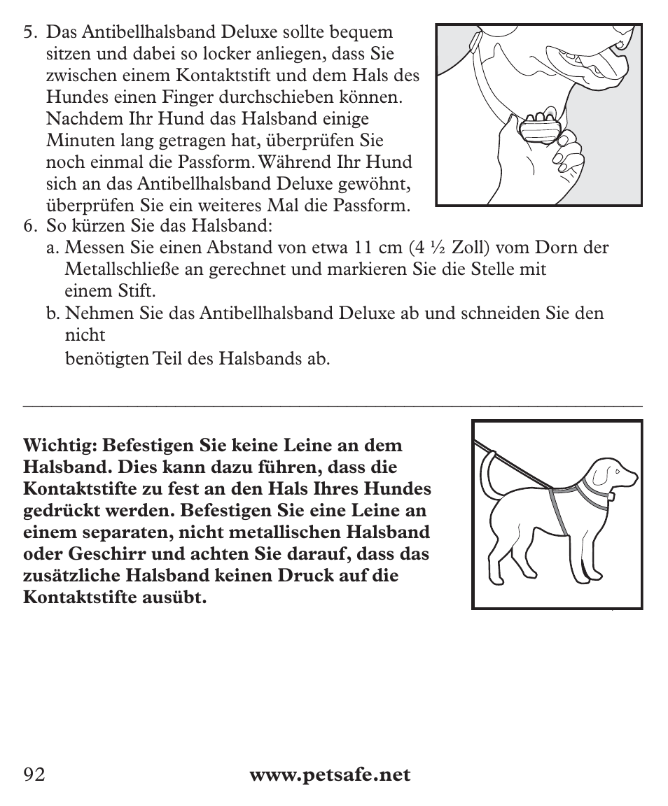 Petsafe Deluxe Big Dog Bark Control User Manual | Page 92 / 120