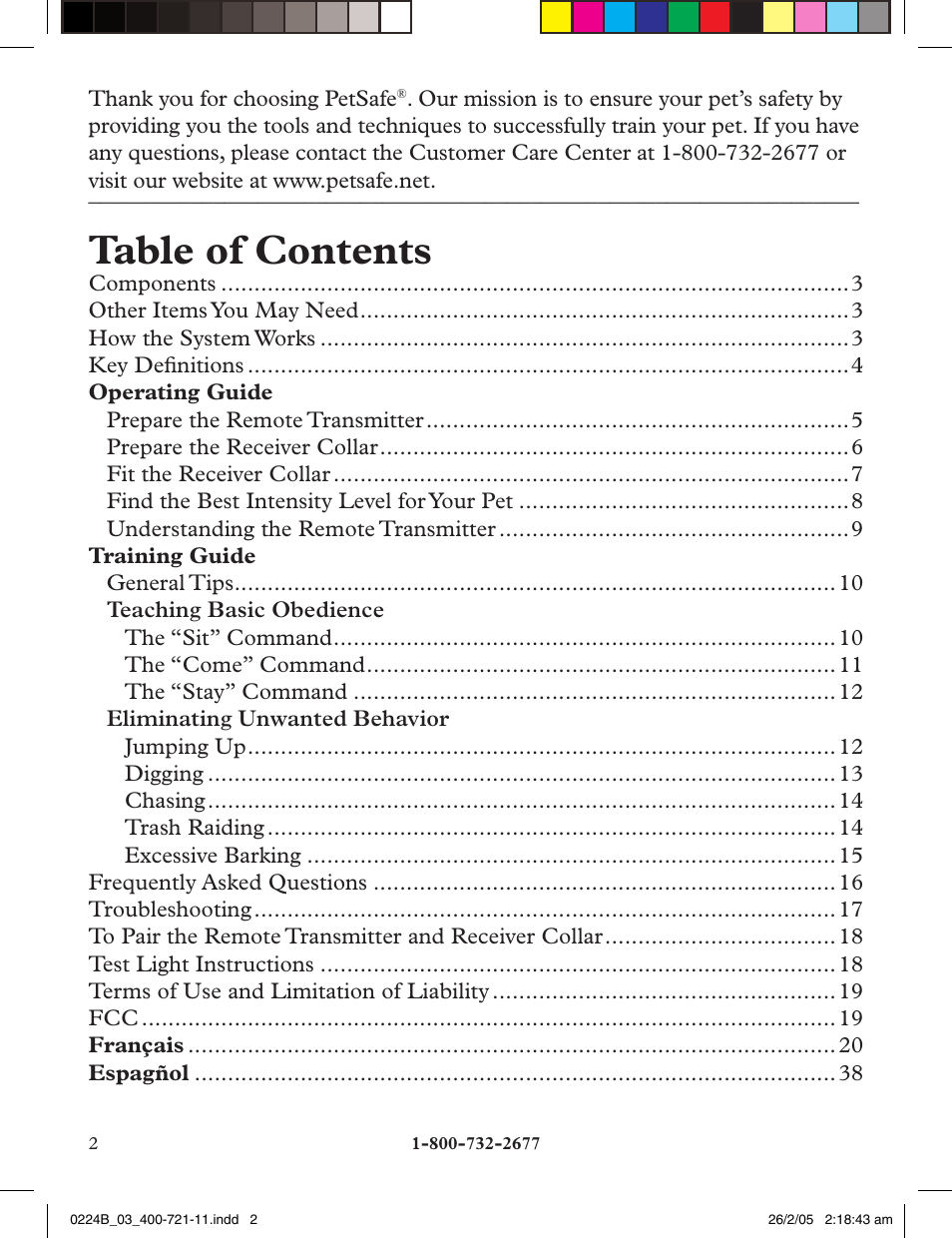 Petsafe Deluxe Big Dog Remote Trainer User Manual | Page 2 / 56