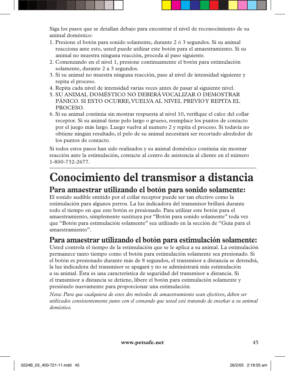 Conocimiento del transmisor a distancia | Petsafe Deluxe Big Dog Remote Trainer User Manual | Page 45 / 56