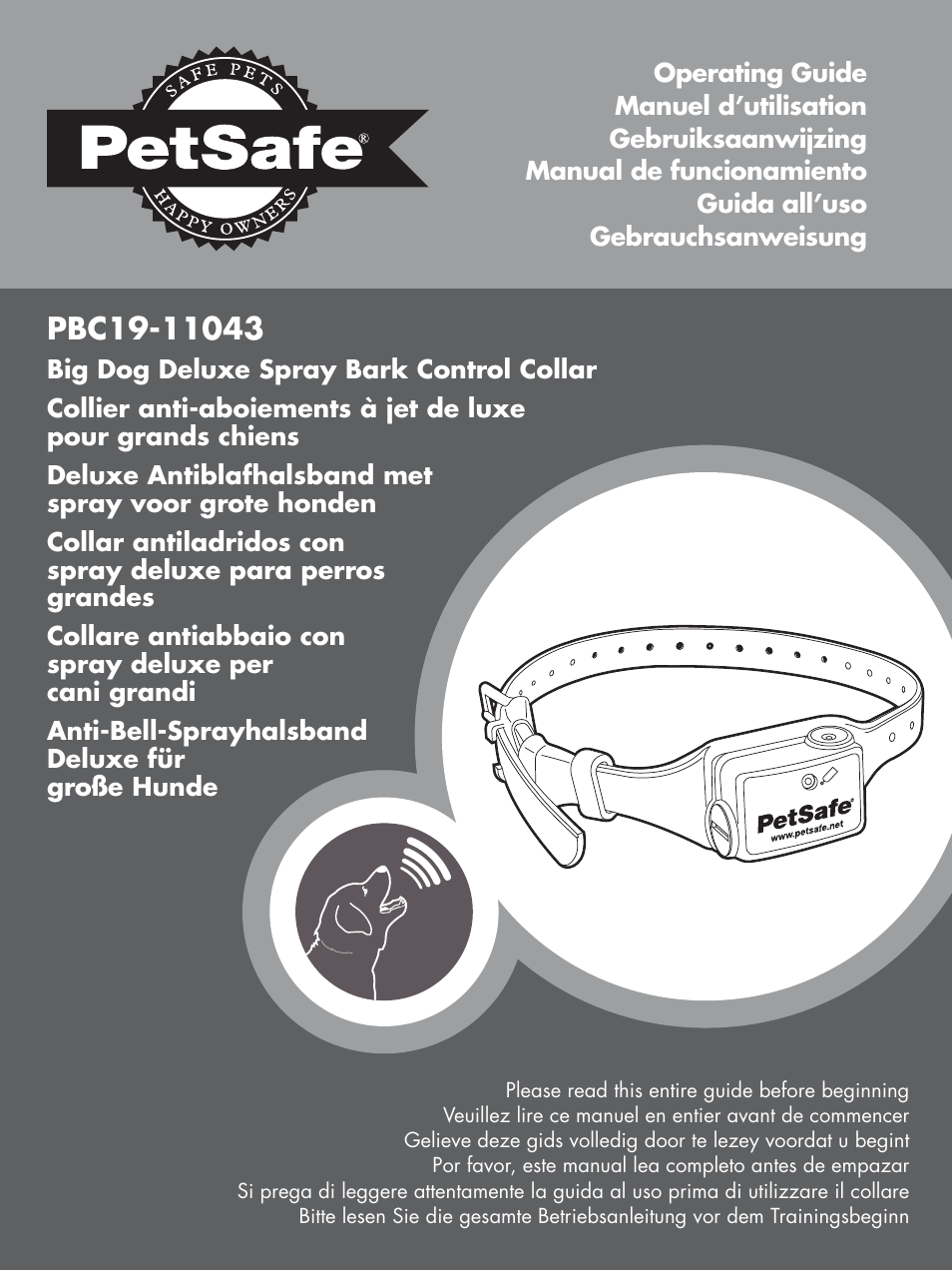 Petsafe Deluxe Big Dog Spray Bark Control Collar User Manual | 56 pages