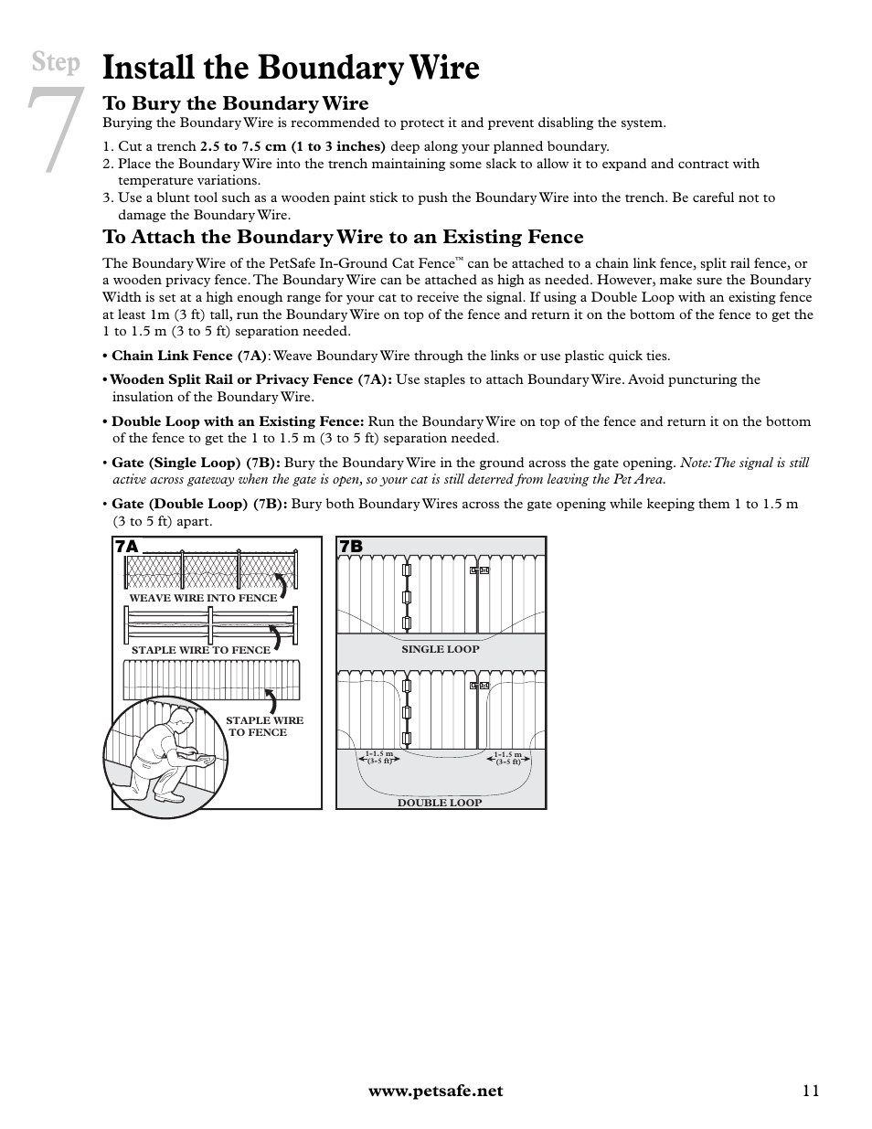 Install the boundary wire, Step | Petsafe Deluxe In-Ground Cat Fence™ User Manual | Page 11 / 112