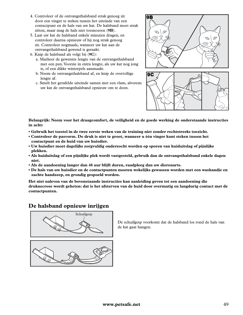 De halsband opnieuw inrijgen | Petsafe Deluxe In-Ground Cat Fence™ User Manual | Page 49 / 112