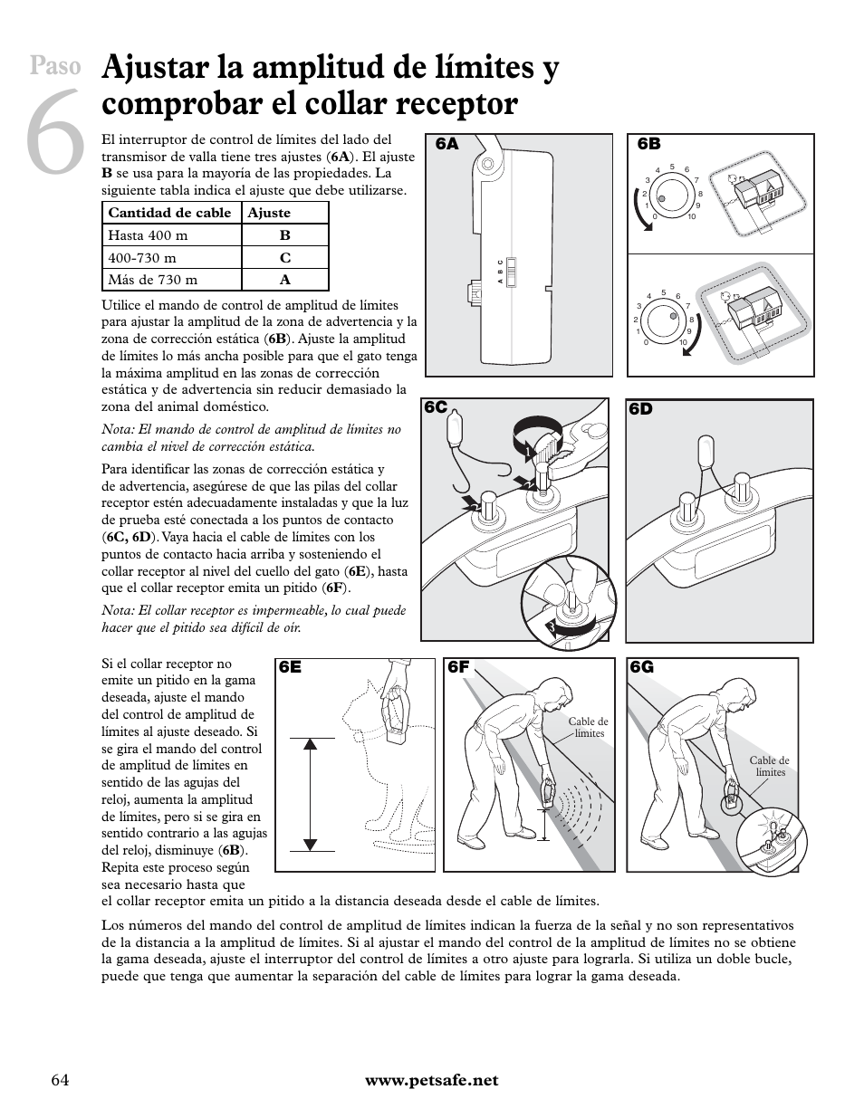 Paso | Petsafe Deluxe In-Ground Cat Fence™ User Manual | Page 64 / 112