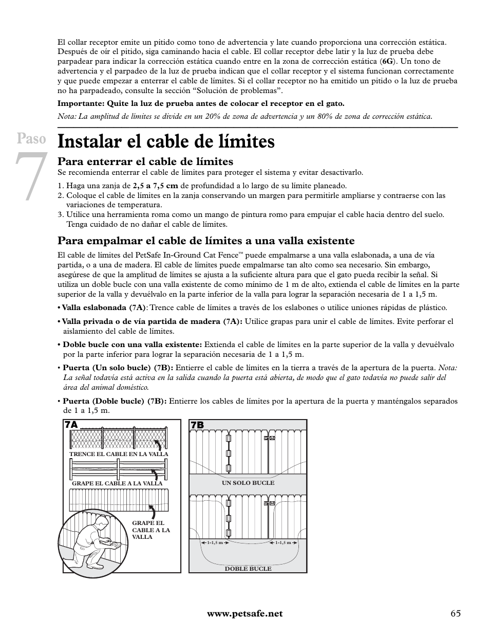 Instalar el cable de límites, Paso | Petsafe Deluxe In-Ground Cat Fence™ User Manual | Page 65 / 112