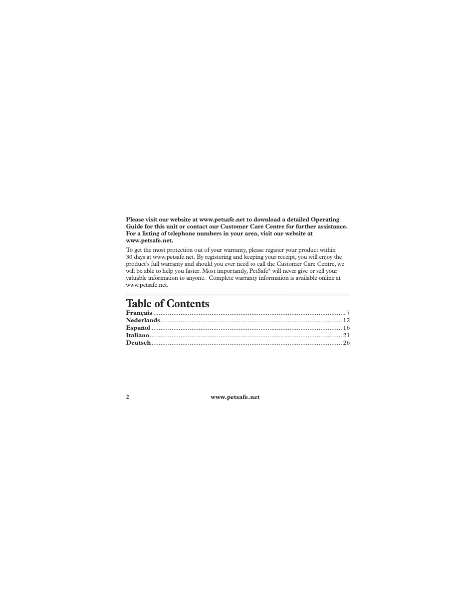 Petsafe Deluxe In-Ground Cat Fence™ Extra Receiver Collar User Manual | Page 2 / 32