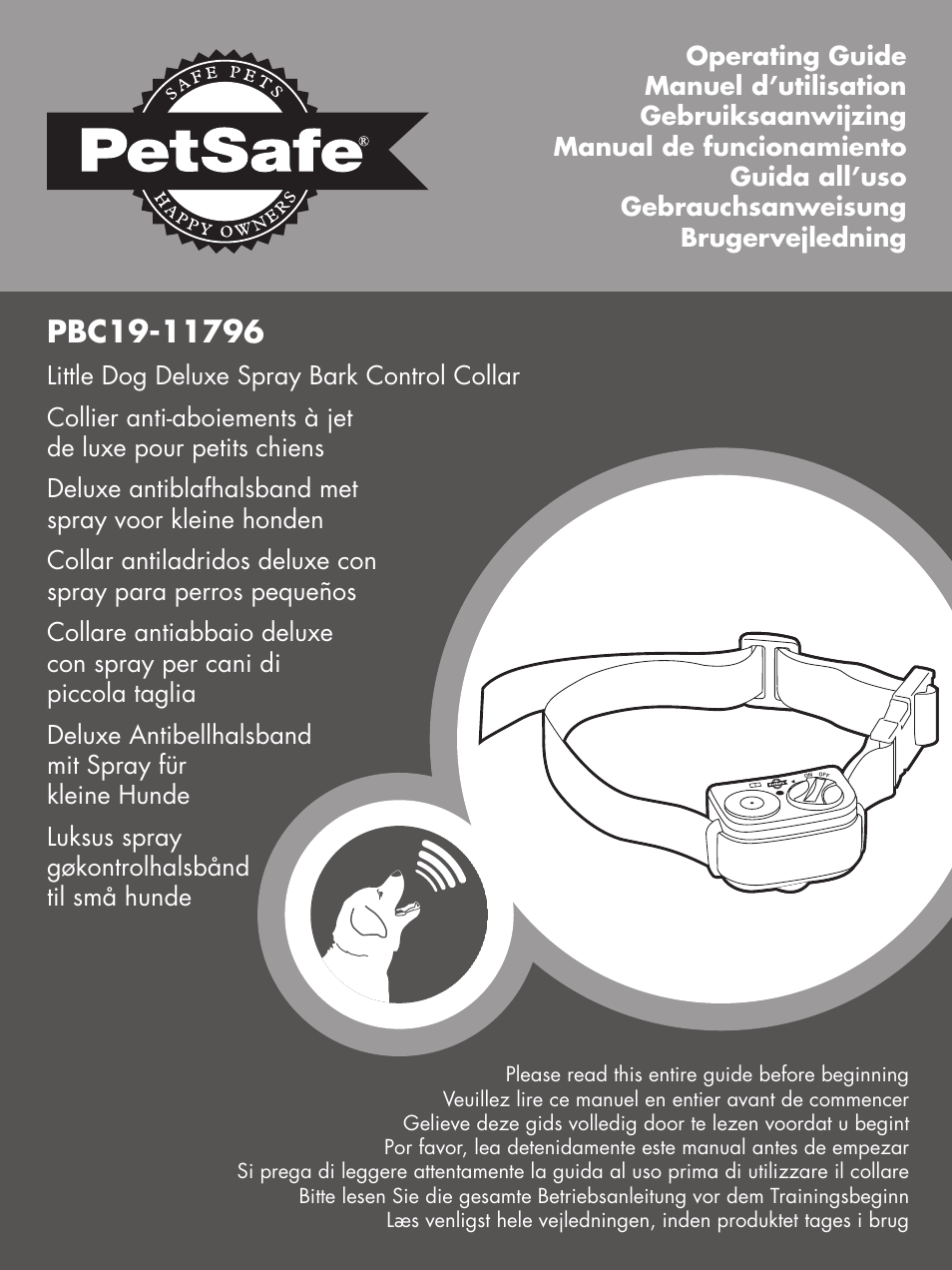 Petsafe Deluxe Little Dog Spray Bark Control User Manual | 96 pages