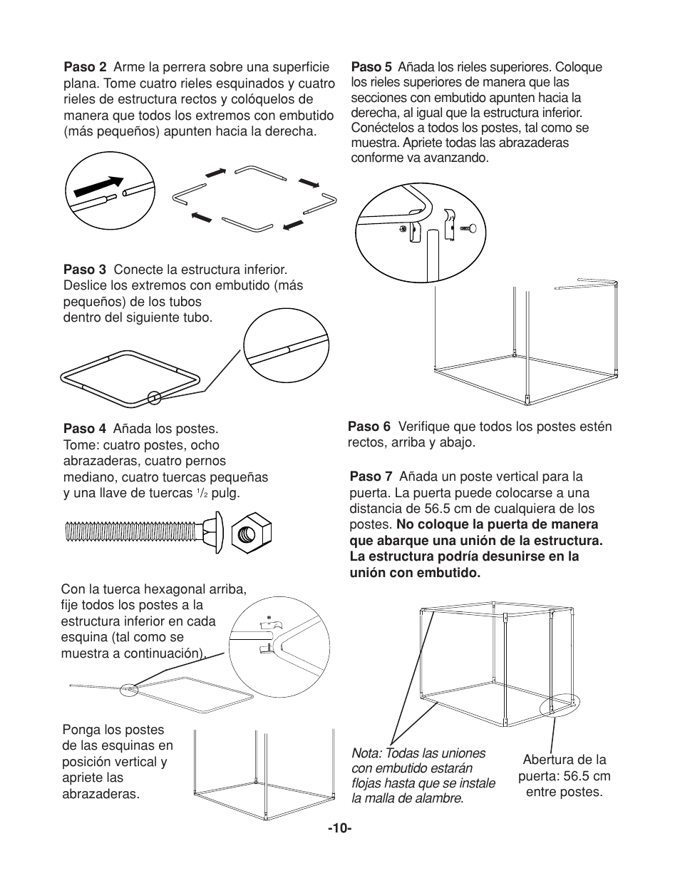 Petsafe DIY Box Kennel - 2.29 m (W) x 2.29 m (D) x 1.82 m (H) User Manual | Page 10 / 12