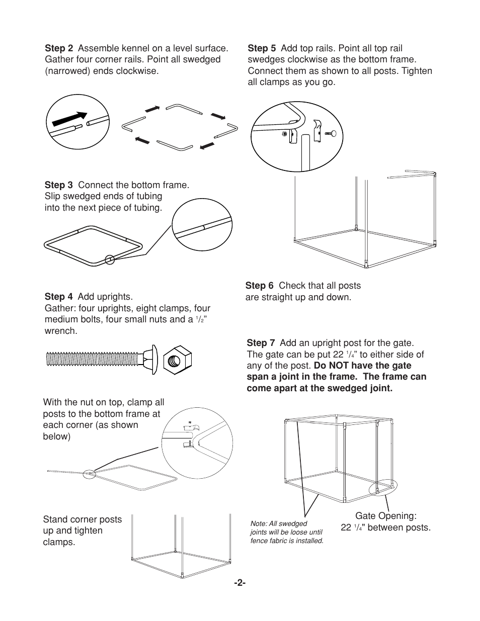 Petsafe DIY Box Kennel - 2.29 m (W) x 2.29 m (D) x 1.82 m (H) User Manual | Page 2 / 12