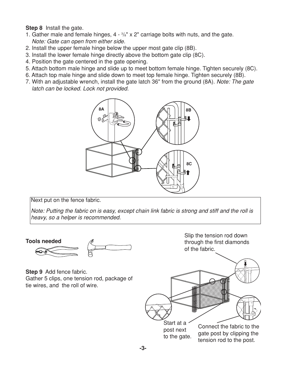 Petsafe DIY Box Kennel - 2.29 m (W) x 2.29 m (D) x 1.82 m (H) User Manual | Page 3 / 12