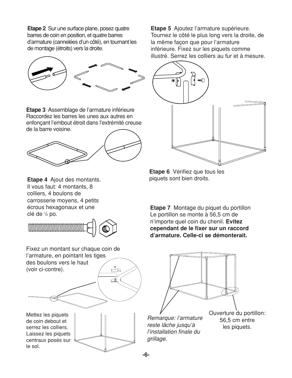 Petsafe DIY Box Kennel - 2.29 m (W) x 2.29 m (D) x 1.82 m (H) User Manual | Page 6 / 12