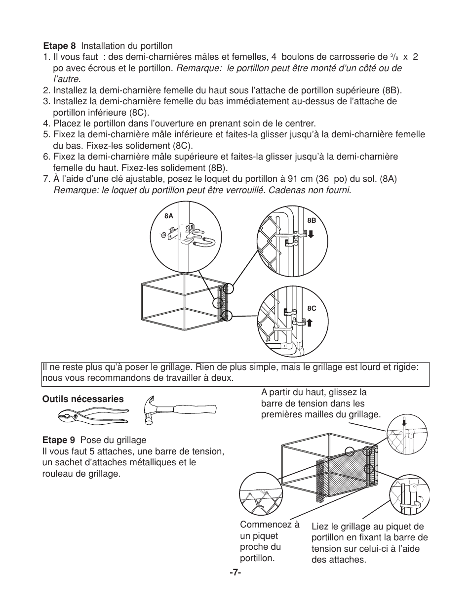 Petsafe DIY Box Kennel - 2.29 m (W) x 2.29 m (D) x 1.82 m (H) User Manual | Page 7 / 12