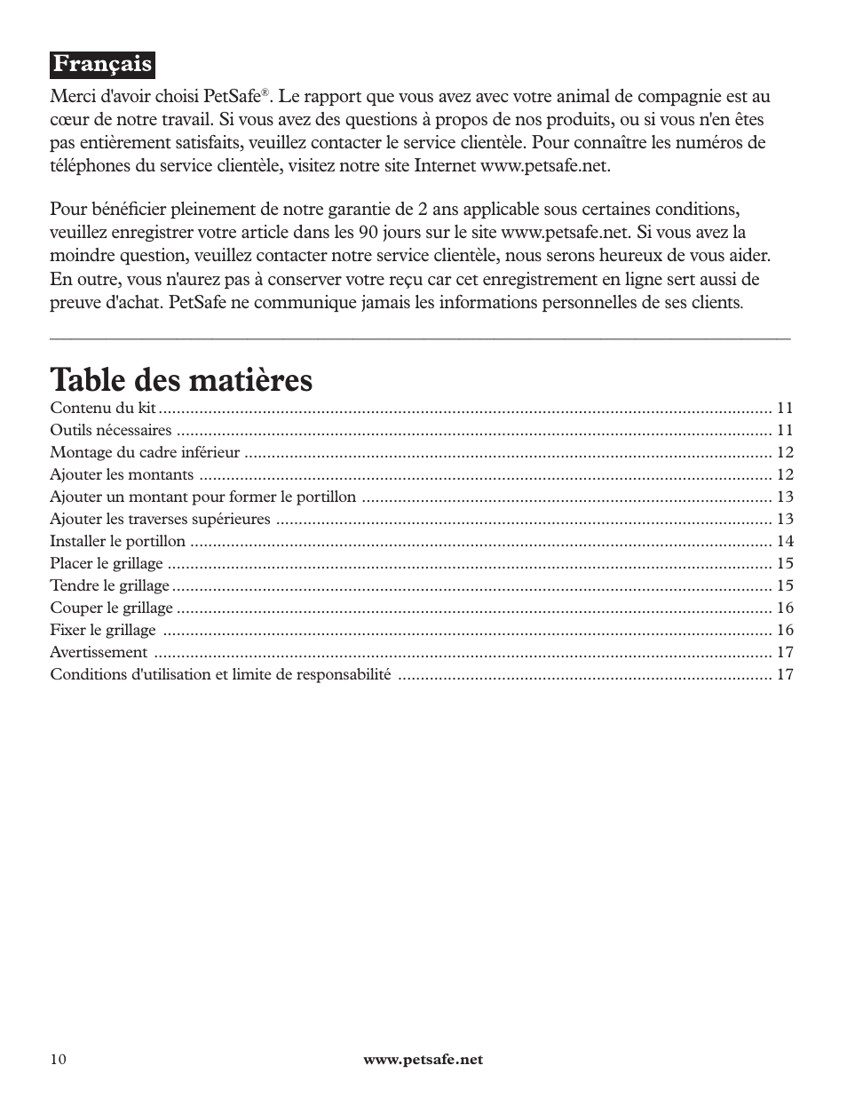 Petsafe DIY Dog Kennel - 2.29 m (W) x 3.96 m (D) x 1.83 m (H) User Manual | Page 10 / 52