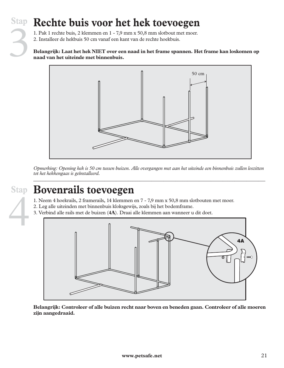 Petsafe DIY Dog Kennel - 2.29 m (W) x 3.96 m (D) x 1.83 m (H) User Manual | Page 21 / 52