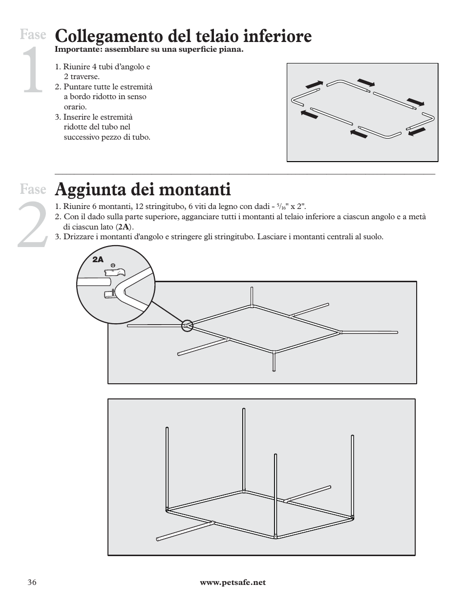 Collegamento del telaio inferiore, Aggiunta dei montanti | Petsafe DIY Dog Kennel - 2.29 m (W) x 3.96 m (D) x 1.83 m (H) User Manual | Page 36 / 52